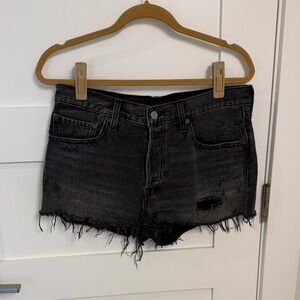 Distressed Levi Denim Shorts